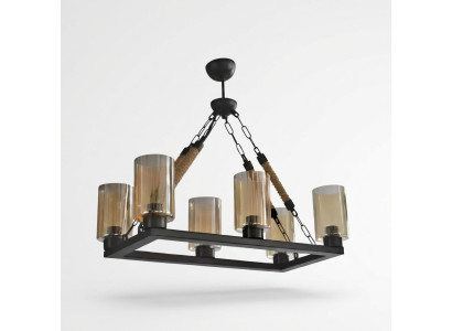 Chandelier Ceiling Light Ceiling Lamp Lamps Glass Black