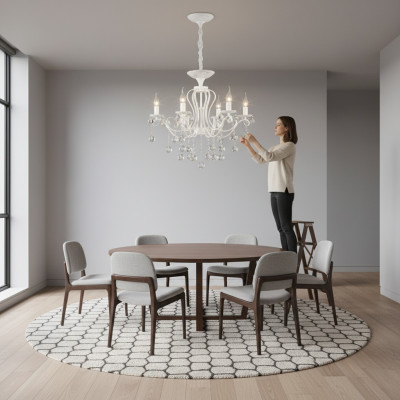Chandelier Crystal Ceiling Light Chandelier Ceiling Lamp Lamps White