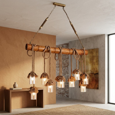 Modern wooden ceiling chandelier pendant ceiling lamp bamboo chandelier
