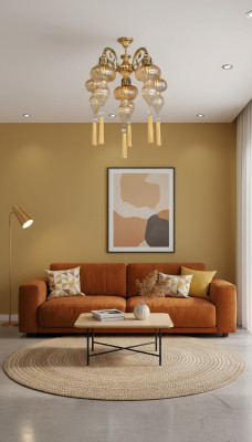 Chandelier Ceiling Light Ceiling Lamp Lamps Glass Yellow Modern