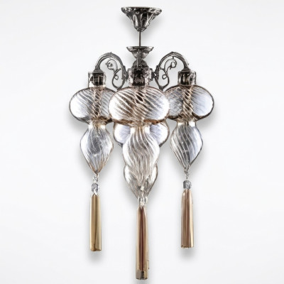 Lamps Ceiling Lights Chandeliers Ceiling Lamp Glass Silver New