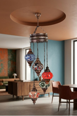 Ceiling chandelier multicolored crystal ceiling lamp glass lamps