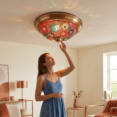 Chandelier Ceiling Light Fixture Ceiling Lamp Lamps Glass Gold Modern