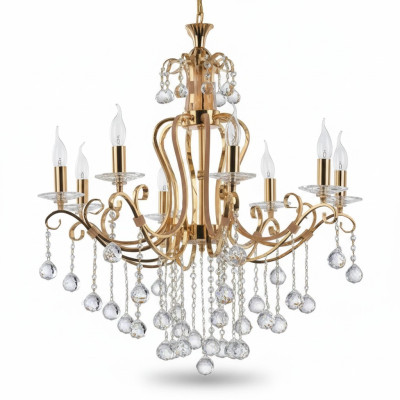 Luxury ceiling chandelier crystal lamp gold