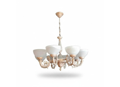 Chandelier Ceiling Light Fixture Ceiling Lamp Lamps Glass Beige Art