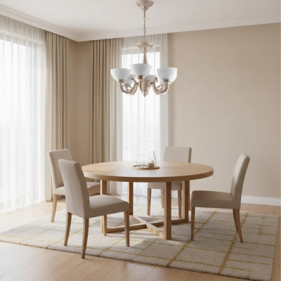 Corner lamp chandelier ceiling light chandelier lamp glass beige style