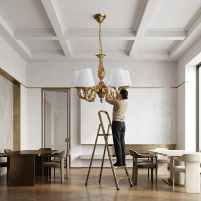Chandelier Ceiling Light Ceiling Lamp Lamps Zinc Gold Art