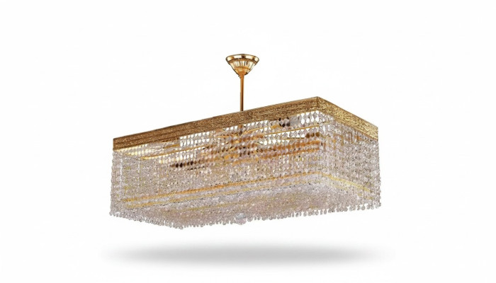 Luxury Chandelier Ceiling Light Gold Crystal Lamp
