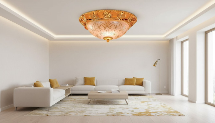 Chandelier Ceiling Light Pendant Lamp Gold Glass Metal Lamps