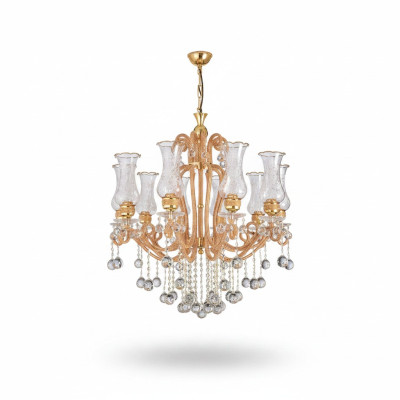 Luxury ceiling chandelier crystal gold lamp
