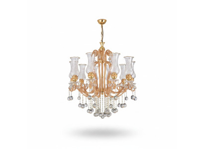 Luxury ceiling chandelier crystal gold lamp