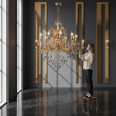 Luxury chandelier crystal ceiling light chandelier ceiling lamp gold lamp