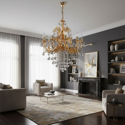 Luxury chandelier crystal ceiling light chandelier ceiling lamp gold lamp