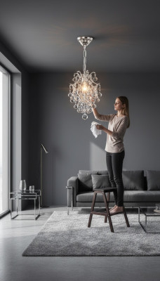 Luxury Ceiling Light Chandelier Crystal Silver