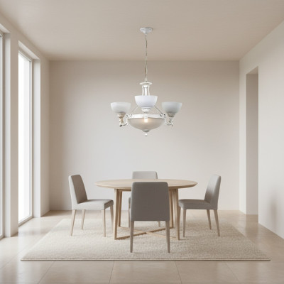Chandelier Ceiling Light Modern Ceiling Lamp White Glass Lamps