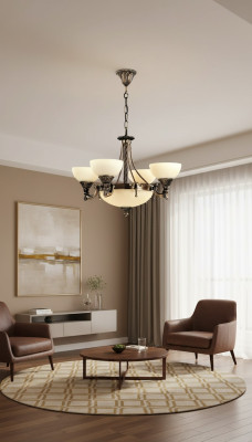 Chandelier Ceiling Light Modern Chandelier Ceiling Lamp Beige Glass Lamp