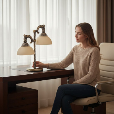 Table lamp lamp light art gold lamps table glass