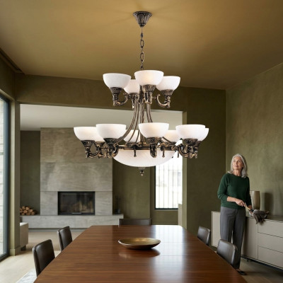 Ceiling lamp chandelier chandelier glass white lamps antique style