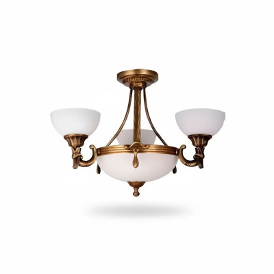 Classic White Ceiling Lamp Pendant Light Gold Design Chandelier