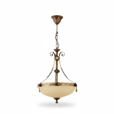 Chandelier Ceiling Light Lamp Ceiling Lamp Glass Beige Art