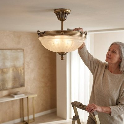 Ceiling light lamp beige ceiling lamp chandelier chandelier glass art