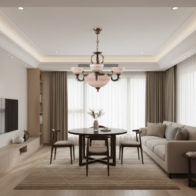 Ceiling lamp chandelier ceiling light lamp chandelier glass brown gold
