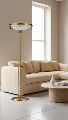 Floor lamp, standing lamp, stand, luxury lights, lamps, lamp, gold, 170 cm
