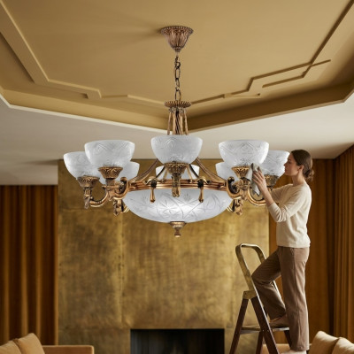 Ceiling lamp chandelier ceiling light lamp chandelier glass gold gray