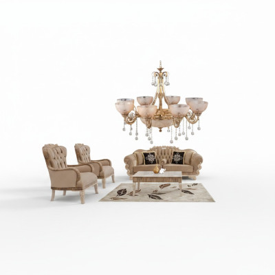Chandelier Luxury Ceiling Lamp Luster Ceiling Light Glass Gold