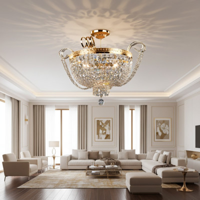 Ceiling chandelier luxury chandelier ceiling lamp gold crystal