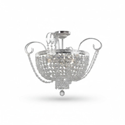 Chandelier Ceiling Light Luxury Chandelier Ceiling Lamp Silver Crystal