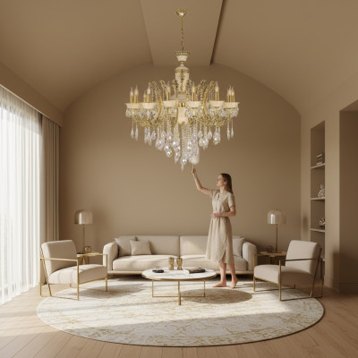 Ceiling chandelier luxury chandelier ceiling lamp chandelier gold crystal lamp