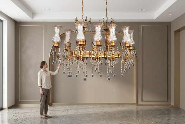 Chandelier Ceiling Light Luxury Ceiling Lamp Gilded Crystal Light