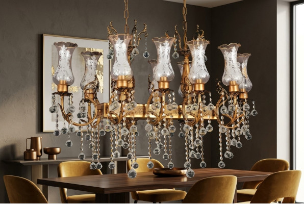 Chandelier Ceiling Light Luxury Ceiling Lamp Gilded Crystal Light