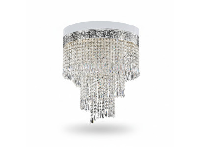 Luster Ceiling Light Silver Chandelier Ceiling Lamp Crystal 40x70 Lamp