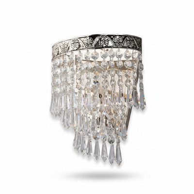 Chandelier Ceiling Light Luxury Silver Ceiling Lamp Crystal Chandelier