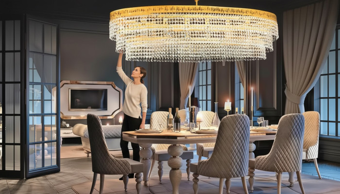 Luxury Chandelier Ceiling Light Gold Chandelier Ceiling Lamp Crystal Art
