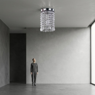 Lamp Ceiling Light Chandelier Silver Ceiling Lamp Crystal Chandelier