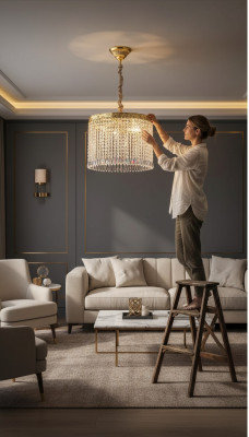 Ceiling lamp ceiling chandelier gold chandelier crystal lamp