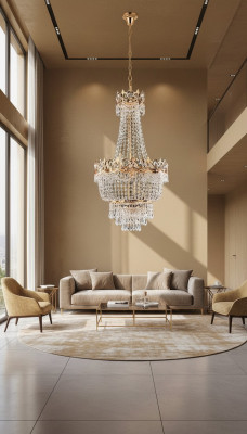 Chandelier Ceiling Light Gold Ceiling Lamp Crystal Lamp 40x100