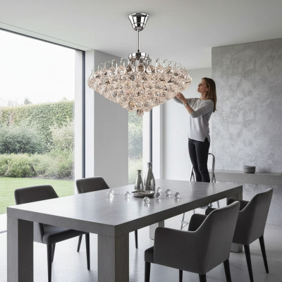 Chandelier Ceiling Light Silver Ceiling Lamp Crystal Lamp