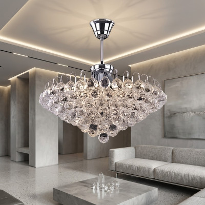 Chandelier Ceiling Light Silver Ceiling Lamp Crystal Lamp