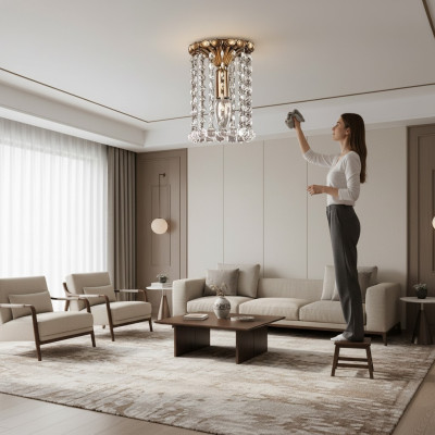 Luster ceiling light chandelier gold ceiling lamp crystal lamp