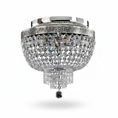 Ceiling lamp, luxurious silver chandelier, crystal chandelier