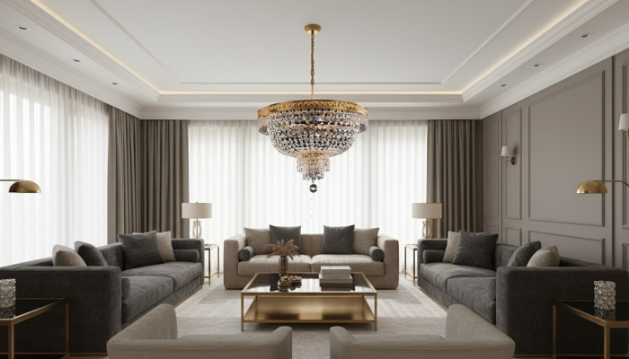 Chandelier Ceiling Light Luxury Gold Crystal Chandelier Ceiling Lamp