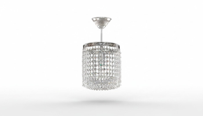 Chandelier Ceiling Lamp Crystal Ceiling Light Luxury Silver Chandelier