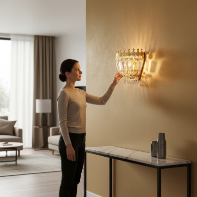 Wall lights Wall light Wall lamp Chandelier Wall lamps Crystal Gold