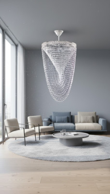 Chandelier Ceiling Light Luxury Silver Ceiling Lamp Crystal Chandelier