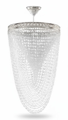 Chandelier Ceiling Light Luxury Silver Ceiling Lamp Crystal Chandelier
