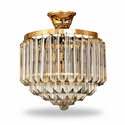 Ceiling lamp luxury gold chandelier ceiling light crystal art